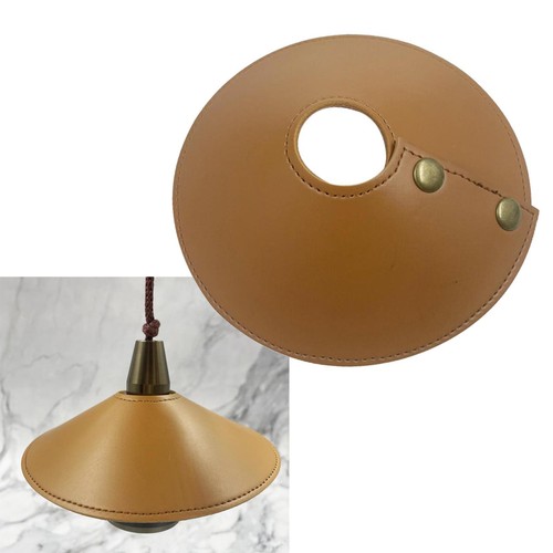 Leather lamp shade fanshaped - lamp,