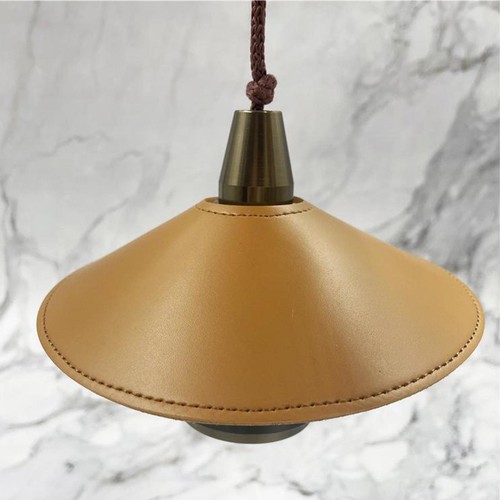 Leather lamp shade - lamp,